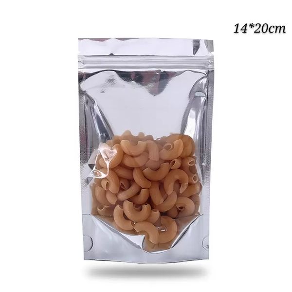 14x20cm resealable food storage clear aluminum foil bag zip lock packing bag transparent and silver snacks mylar package pouch doypack
14x20cm resealable food storage clear aluminum foil bag zip lock packing bag transparent and silver snacks mylar package pouch doypack