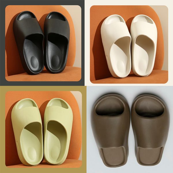 Image of Foam Slides mens slipper black bone desert sand earth brown Cream Clay Mineral Blue Men Women Slippers outdoor beach Designer Sandals