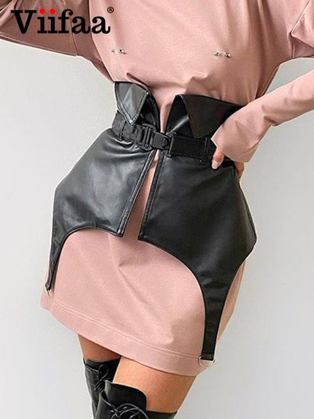 viifaa black pu leather belt buckle corset women spring fashion slim streetwear elegant ladies corsets, Black;brown
viifaa black pu leather belt buckle corset women spring fashion slim streetwear elegant ladies corsets, Black;brown