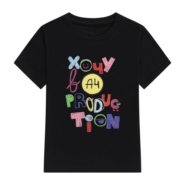 childrens merch a4 t shirts spring summer boys "want a4 production" print fashion family clothing girls casual tshirt 220531, Blue
childrens merch a4 t shirts spring summer boys "want a4 production" print fashion family clothing girls casual tshirt 220531, Blue