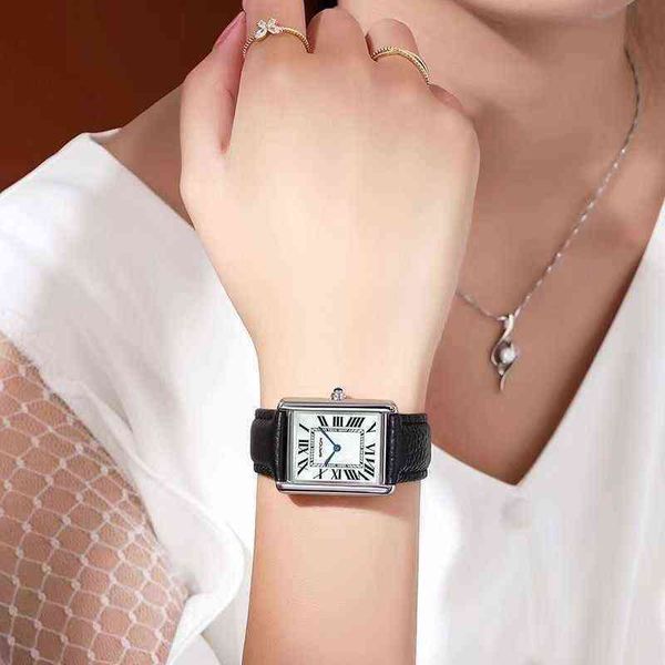 designer tank watch for women ultra thin series quartz leather leisure simple waterproof, Slivery;brown
designer tank watch for women ultra thin series quartz leather leisure simple waterproof, Slivery;brown