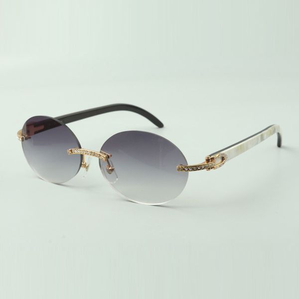 white outside black inside buffs sunglasses 8100903-b with small diamond sets and 58mm oval lenses, White;black
white outside black inside buffs sunglasses 8100903-b with small diamond sets and 58mm oval lenses, White;black