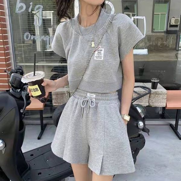 two piece dress designer casual sportswear suit women's 2022 new korean loose short sleeve high waist wide leg shorts fashion two-piece, White
two piece dress designer casual sportswear suit women's 2022 new korean loose short sleeve high waist wide leg shorts fashion two-piece, White