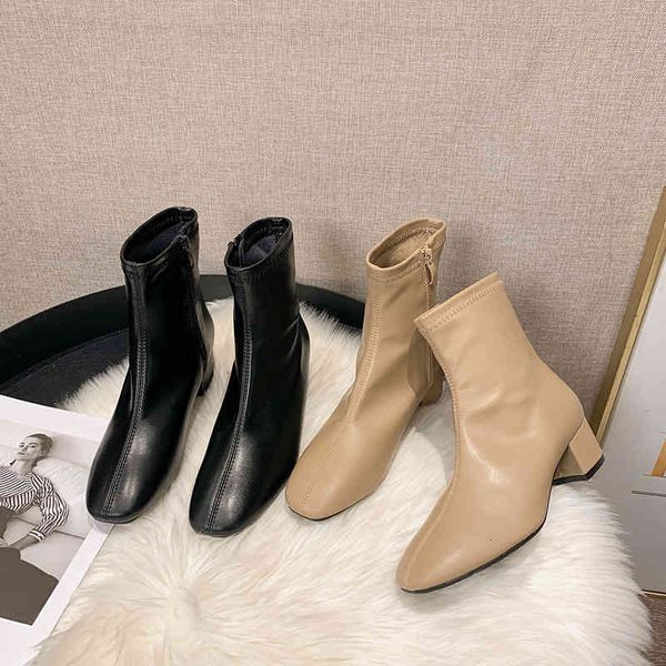 boots leather side zipper boots children's thick heel thin socks french high heels square head small short women's spring and 1jia, Black
boots leather side zipper boots children's thick heel thin socks french high heels square head small short women's spring and 1jia, Black