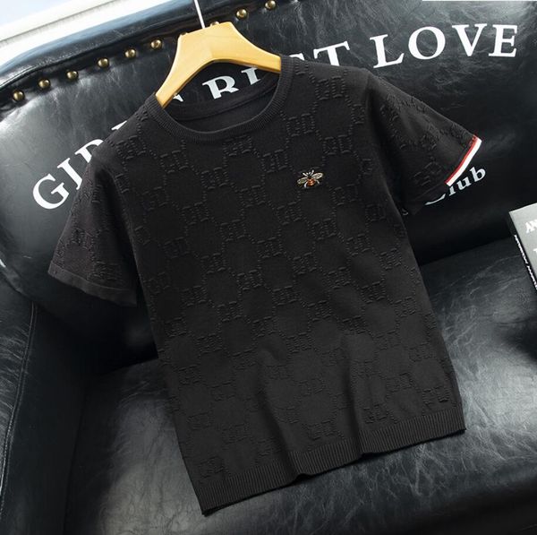 2022 new men's sweaters small bee embroidery knitted short-sleeved men's trendy fashion handsome t-shirt sweater bottoming top, White;black
2022 new men's sweaters small bee embroidery knitted short-sleeved men's trendy fashion handsome t-shirt sweater bottoming top, White;black