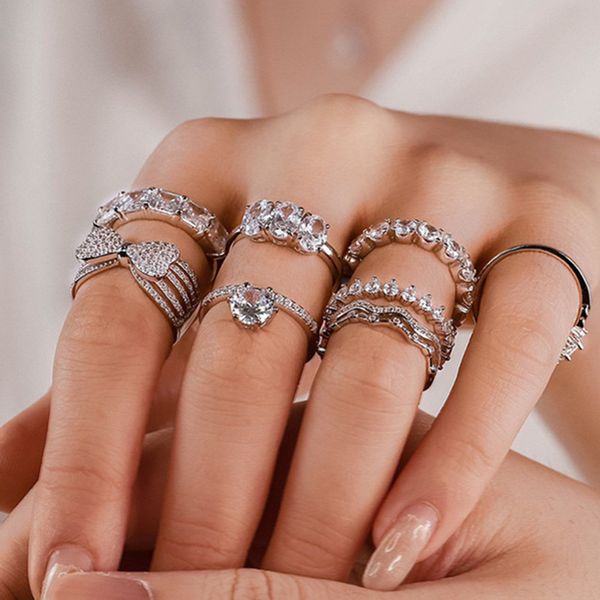 grade designer ring wedding rings sparkling 925 sterling silver size 5- 10 white 5a cubic zirconia diamond ring for woman sooth american fas, Slivery;golden
grade designer ring wedding rings sparkling 925 sterling silver size 5- 10 white 5a cubic zirconia diamond ring for woman sooth american fas, Slivery;golden