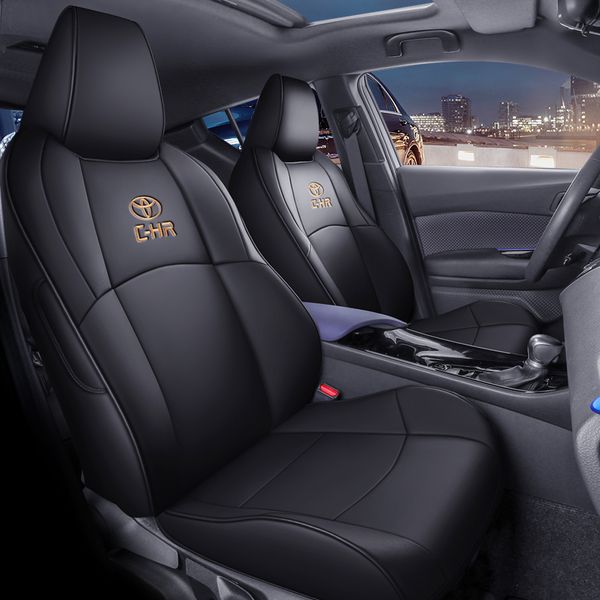 custom fit car seat covers for toyota select c-hr full set with faux leather front and back row device decoration accessories black 
custom fit car seat covers for toyota select c-hr full set with faux leather front and back row device decoration accessories black