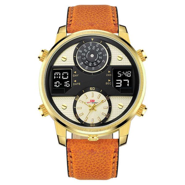 multifunction mens watch quartz digital display date waterproof stainless steel watch montre de luxe, Slivery;brown
multifunction mens watch quartz digital display date waterproof stainless steel watch montre de luxe, Slivery;brown