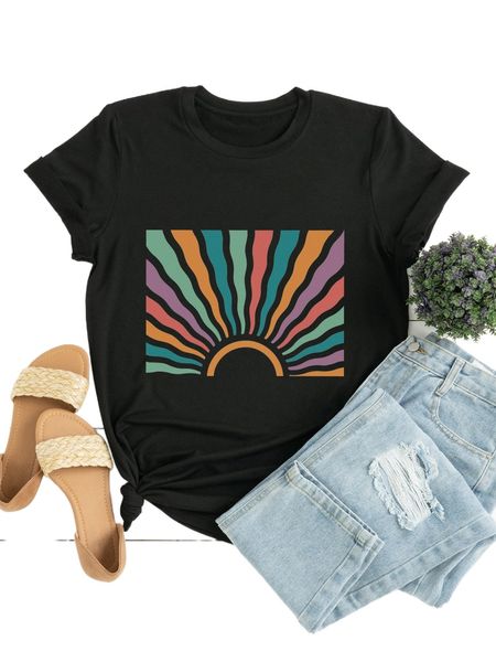 plus graphic print tee f9ip#, Black 
plus graphic print tee f9ip#, Black