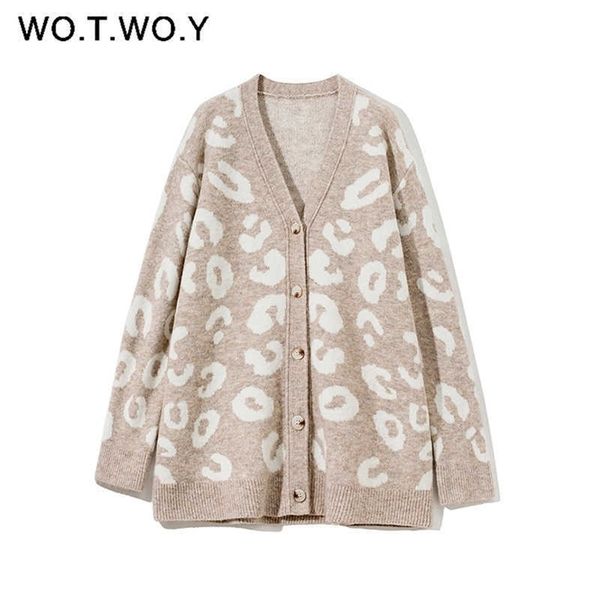 wotwoy autumn winter vneck knitted cardigans women single breasted printed loose sweaters female casual cardigans soft knitwear 210714, White;black
wotwoy autumn winter vneck knitted cardigans women single breasted printed loose sweaters female casual cardigans soft knitwear 210714, White;black