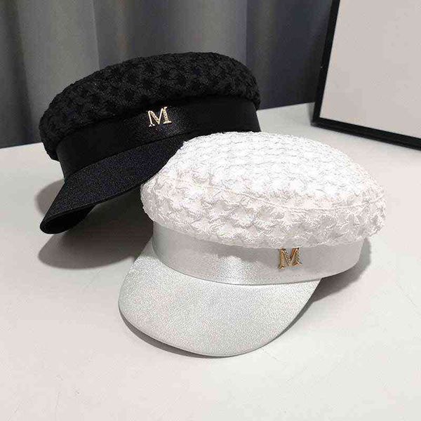 2021 new brand spring and fall beret pleated seersucker breathable marine hat outdoor elegant visor cap beret hats for women j220722, Blue;gray
2021 new brand spring and fall beret pleated seersucker breathable marine hat outdoor elegant visor cap beret hats for women j220722, Blue;gray