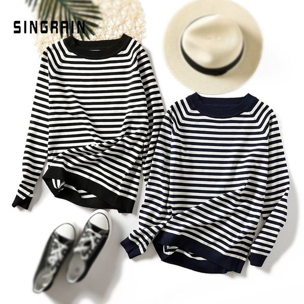 singrain women knitted sweaters striped pullovers long sleeves basic sweaters loose warm tricot autumn winter korean knit y200116, White;black
singrain women knitted sweaters striped pullovers long sleeves basic sweaters loose warm tricot autumn winter korean knit y200116, White;black