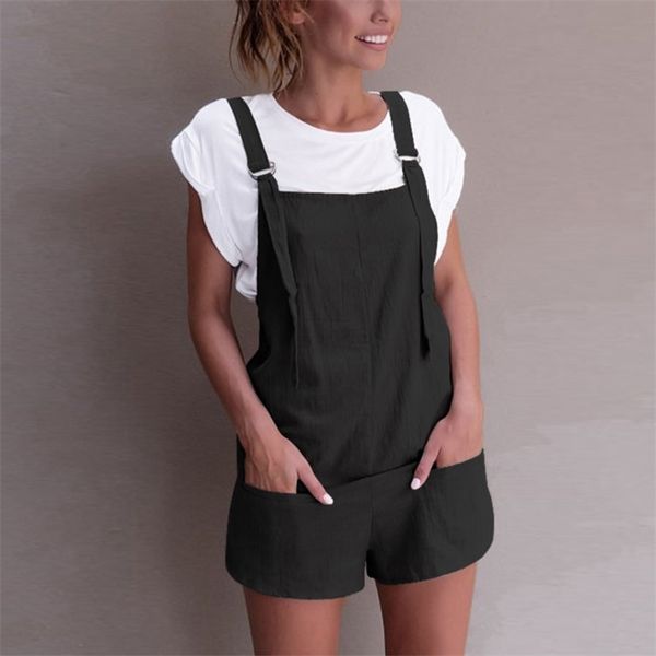 2020 fashion women summer jumpsuits casual strappy pockets solid short rompers cotton dungarees bib overalls beach party pants t200704, Black;white
2020 fashion women summer jumpsuits casual strappy pockets solid short rompers cotton dungarees bib overalls beach party pants t200704, Black;white