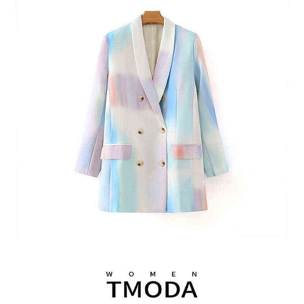 suit t moda women contrast color double breasted blazer new lapel long sleeves, White;black
suit t moda women contrast color double breasted blazer new lapel long sleeves, White;black