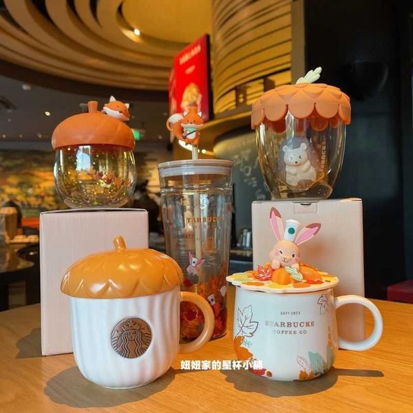 starbucks 2021 mid autumn festival maple leaf forest acorn squirrel cute fox rabbit ceramic mark glass straw water cup gift
starbucks 2021 mid autumn festival maple leaf forest acorn squirrel cute fox rabbit ceramic mark glass straw water cup gift
