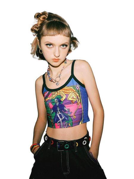 romwe x summerbluess street life skull graphic contrast binding crop cami g7gz#, White
romwe x summerbluess street life skull graphic contrast binding crop cami g7gz#, White
