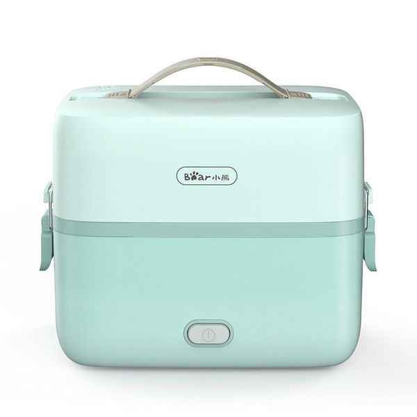 stainless steel electric heating lunch box portable 2 layers food warmer heater 
stainless steel electric heating lunch box portable 2 layers food warmer heater