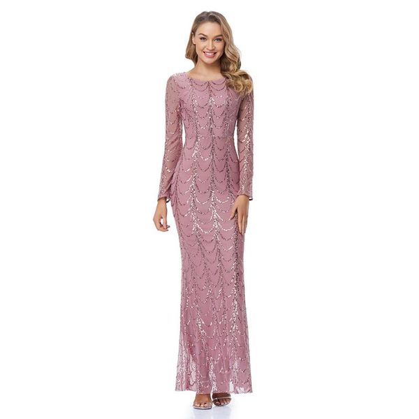party dresses evening pink dress o neck full sleeve mermaid sequins tulle floor length women formal, White;black
party dresses evening pink dress o neck full sleeve mermaid sequins tulle floor length women formal, White;black