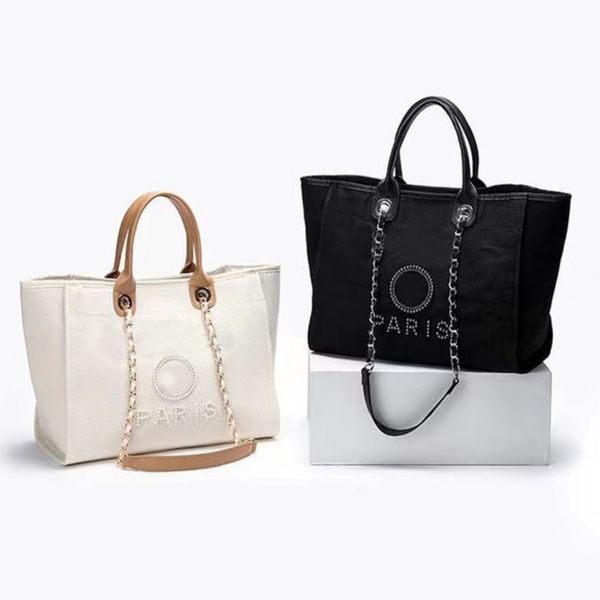 luxury fashion designers beach bags brand ch women handbags pearl evening bag female canvas portable high-capacity classic trend big handbag, Black;red
luxury fashion designers beach bags brand ch women handbags pearl evening bag female canvas portable high-capacity classic trend big handbag, Black;red
