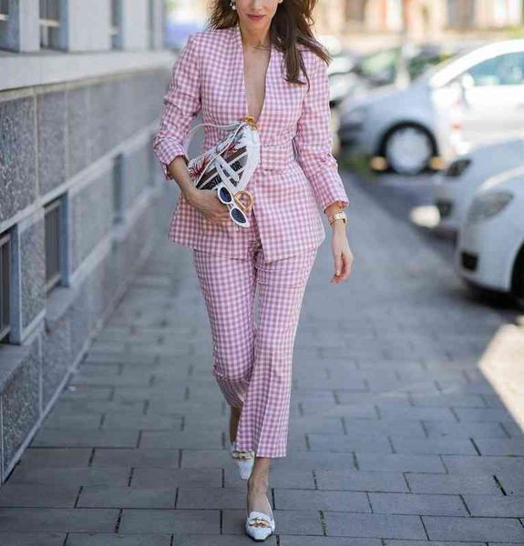 xeasy women fashion office lady sharpening pink plaid office lady blazer vintage v neck long sleeve no buttons female chic j220813, White;black
xeasy women fashion office lady sharpening pink plaid office lady blazer vintage v neck long sleeve no buttons female chic j220813, White;black