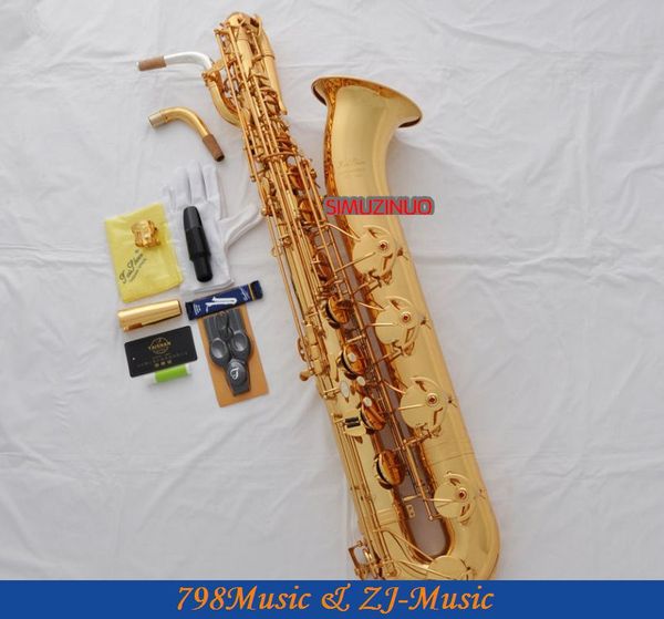 support professional gold baritone saxophone sax high f# w/leather case-abalone buttons
support professional gold baritone saxophone sax high f# w/leather case-abalone buttons