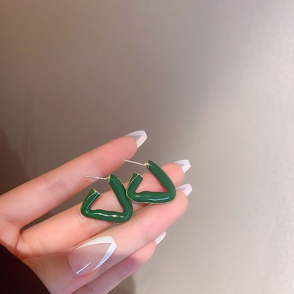925 silver needle drop oil triangle earrings fashion all-match niche vintage earrings korean minimalist design eardrop, Golden
925 silver needle drop oil triangle earrings fashion all-match niche vintage earrings korean minimalist design eardrop, Golden