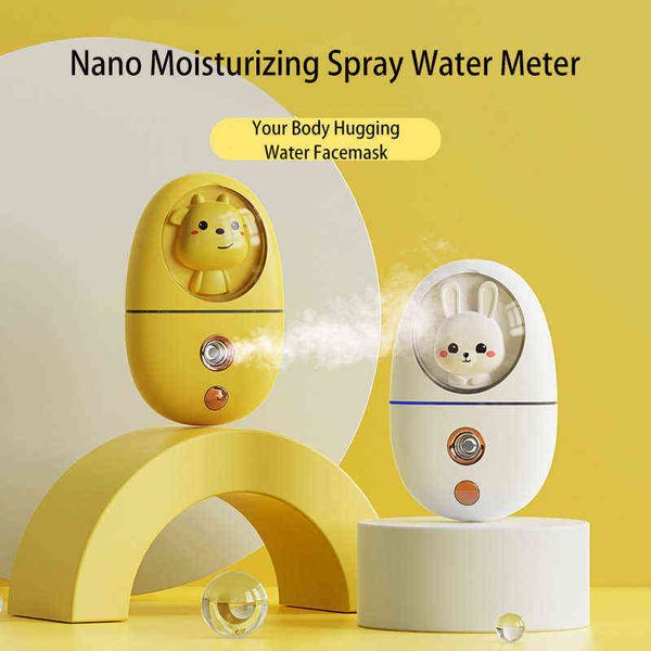 mini cartoon nano face steamer portable handheld cold spray humidifying and moisturizing fine mist beauty sprayer usb charger 220507
mini cartoon nano face steamer portable handheld cold spray humidifying and moisturizing fine mist beauty sprayer usb charger 220507