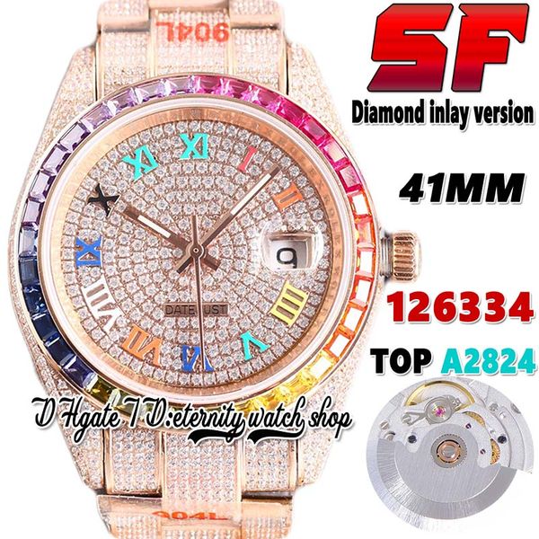 sf tw126333 a2824 automatic mens watch bl126331 ew126301 square diamond bezel rainbow roman dial 904l steel iced out diamonds rose gold brac, Slivery;brown
sf tw126333 a2824 automatic mens watch bl126331 ew126301 square diamond bezel rainbow roman dial 904l steel iced out diamonds rose gold brac, Slivery;brown