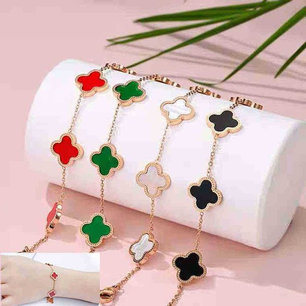 stainls double-sided clover bracelet korean steel vacuum plating 18k rose gold light luxury simple hand jewelry, Black
stainls double-sided clover bracelet korean steel vacuum plating 18k rose gold light luxury simple hand jewelry, Black