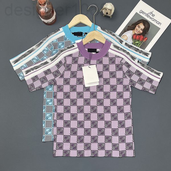 women's t-shirt designer early spring new square knitted plaid slim fit short sleeve t-shirt women's design sense niche full print, White
women's t-shirt designer early spring new square knitted plaid slim fit short sleeve t-shirt women's design sense niche full print, White