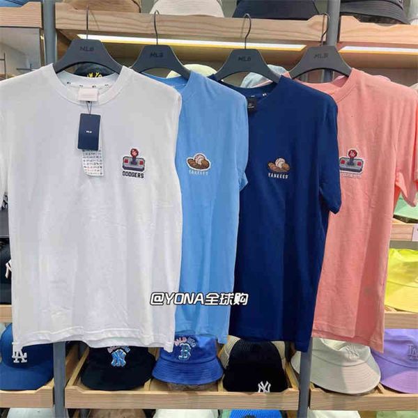 women's t-shirt mlb korea fashion brand men and women lovers round neck loose ny embroidery video game short sleeve t-shirt summer half, White
women's t-shirt mlb korea fashion brand men and women lovers round neck loose ny embroidery video game short sleeve t-shirt summer half, White