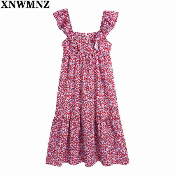 xnwmnz women sweet red floral print ruffles sling midi dress female side zipper boho vestido chic casual summer dresses 210513, Black;gray
xnwmnz women sweet red floral print ruffles sling midi dress female side zipper boho vestido chic casual summer dresses 210513, Black;gray