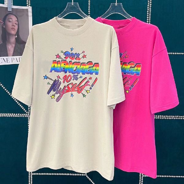 women's hoodies & sweatshirts designer b home 22 new rainbow candy printed letters speckle loose short sleeve t-shirt men's and wo, Black
women's hoodies & sweatshirts designer b home 22 new rainbow candy printed letters speckle loose short sleeve t-shirt men's and wo, Black