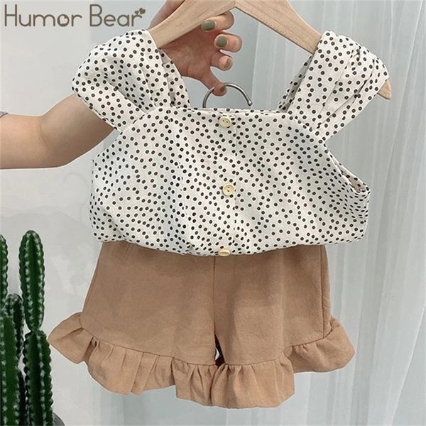 humor bear korean summer girl clothes suit set dot printed sling vest +shorts 2pcs baby kids children clothing outfits 220425, White
humor bear korean summer girl clothes suit set dot printed sling vest +shorts 2pcs baby kids children clothing outfits 220425, White