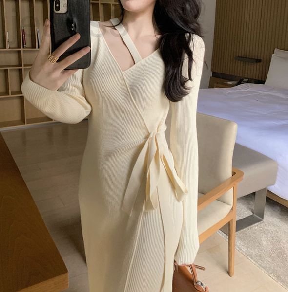 women's knits & tees designer design sense temperament irregular medium and long bottomed celebrity small fragrance v-neck knitted dres, White
women's knits & tees designer design sense temperament irregular medium and long bottomed celebrity small fragrance v-neck knitted dres, White