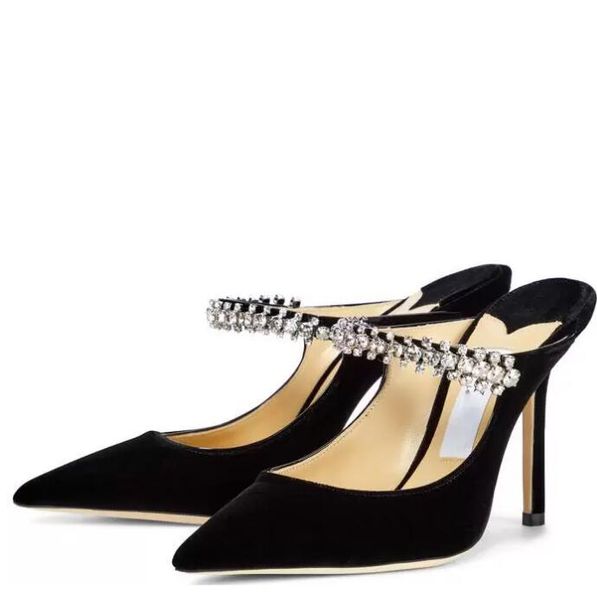 quality london bing velvet mules sandals crystal strap stiletto heel wedding dress bridal women pointed toe ankle straps bailey pearl lady l, Black
quality london bing velvet mules sandals crystal strap stiletto heel wedding dress bridal women pointed toe ankle straps bailey pearl lady l, Black