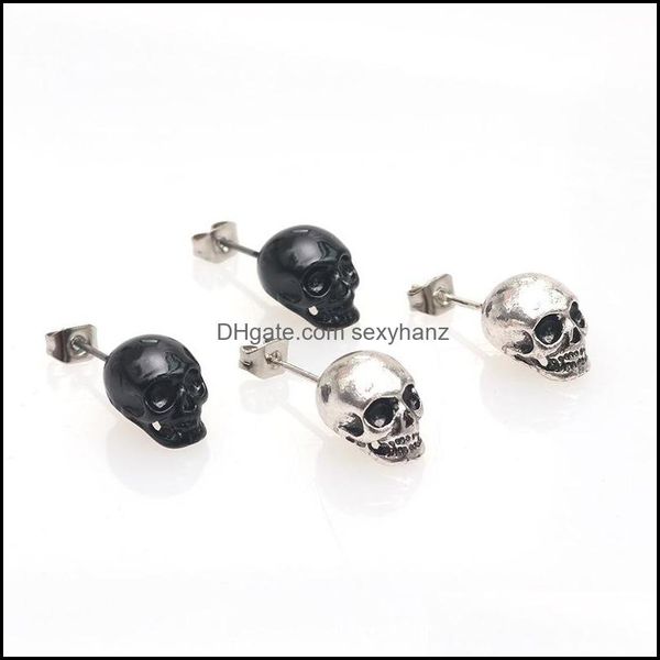 stud 11x7mm earrings for women men jewelry halloween piercin ear post antique sier color black skl earring drop delivery 2021 sexyhanz dhynx, Golden;silver
stud 11x7mm earrings for women men jewelry halloween piercin ear post antique sier color black skl earring drop delivery 2021 sexyhanz dhynx, Golden;silver