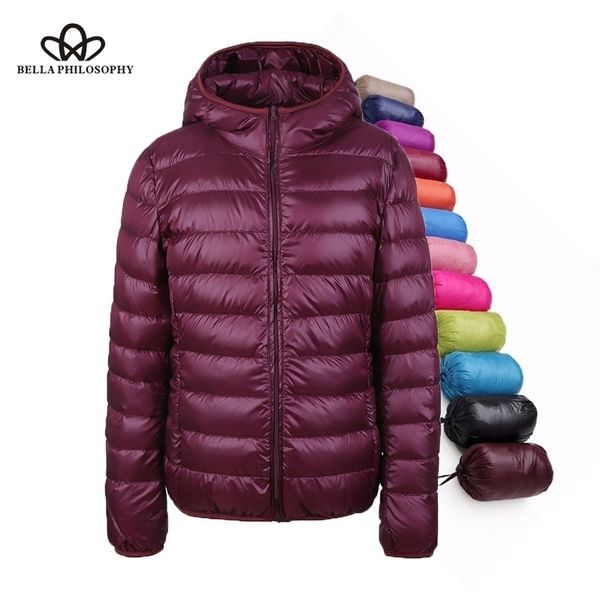 bella philosohy winter ultra light women down coats hooded 90% white duck down jacket thin slim parka female feather jacket y200107, Black
bella philosohy winter ultra light women down coats hooded 90% white duck down jacket thin slim parka female feather jacket y200107, Black