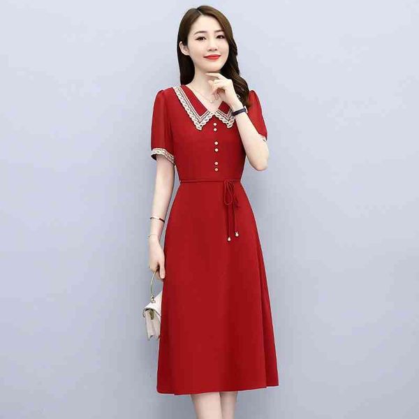 casual dresses dress female 2022 summer temperament foreign style small mother thin amazing red skirt kbxh, Black;gray
casual dresses dress female 2022 summer temperament foreign style small mother thin amazing red skirt kbxh, Black;gray