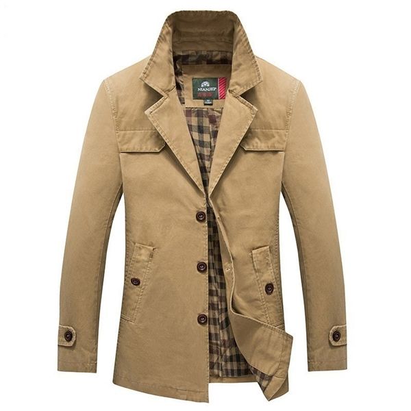 men s spring autumn business casual long cotton trench coat jacket men winter brand classic iconic trench breasted overcoat men lj201013, Black;brown
men s spring autumn business casual long cotton trench coat jacket men winter brand classic iconic trench breasted overcoat men lj201013, Black;brown