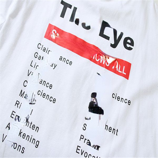 big eyes printed brand men and women's t-shirts loose short sleeves high street, White;black
big eyes printed brand men and women's t-shirts loose short sleeves high street, White;black