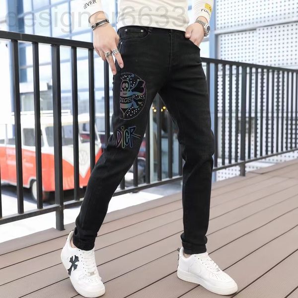 men's jeans designer a are in autumn. the black diamond printing is slim, casual and versatile leggings qe8b, Blue
men's jeans designer a are in autumn. the black diamond printing is slim, casual and versatile leggings qe8b, Blue