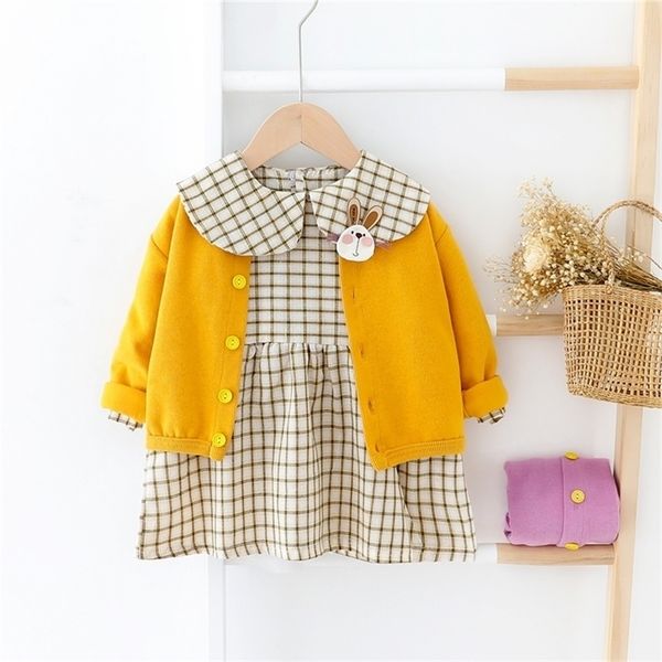 hylkidhuose spring baby girls clothing sets coats plaid dress toddler infant clothes sets female child vacation costume lj201223, White
hylkidhuose spring baby girls clothing sets coats plaid dress toddler infant clothes sets female child vacation costume lj201223, White