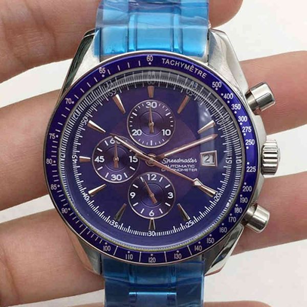 mechanical watch ome chaoba edge three eye six needle blue face fully automatic cl00, Slivery;brown
mechanical watch ome chaoba edge three eye six needle blue face fully automatic cl00, Slivery;brown