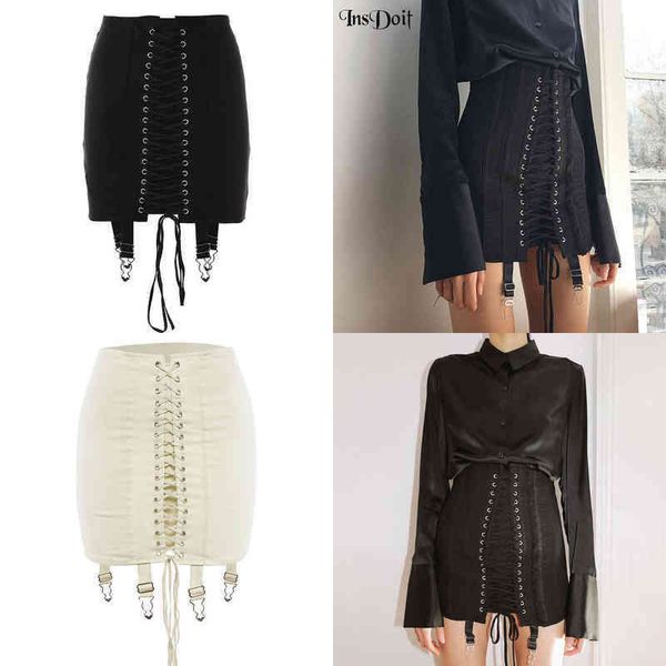 women's skirt insdoit gothic y2k vintage mini skirt women punk patchwork summer high waist bodycon eyelet lace up aesthetic s 220221, Black
women's skirt insdoit gothic y2k vintage mini skirt women punk patchwork summer high waist bodycon eyelet lace up aesthetic s 220221, Black