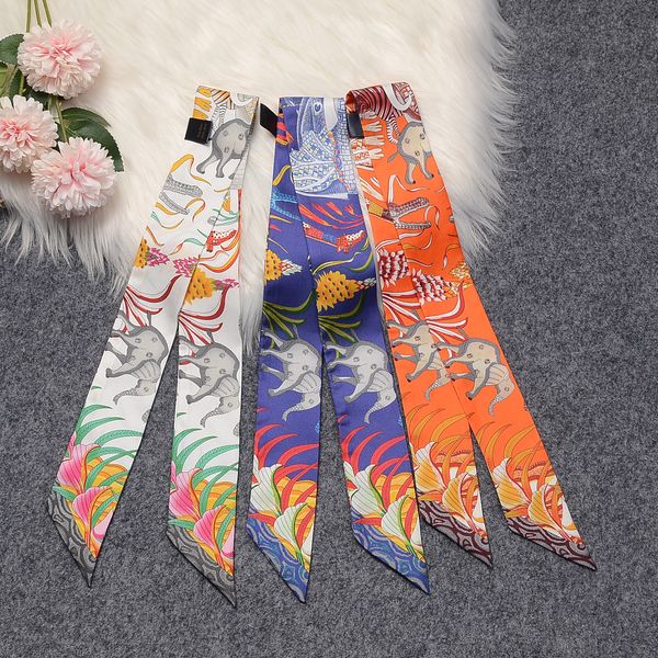 silk scarf french retro thin narrow ribbon silk scarf elephant hair band 100% mulberry silk scarf, Blue;gray
silk scarf french retro thin narrow ribbon silk scarf elephant hair band 100% mulberry silk scarf, Blue;gray