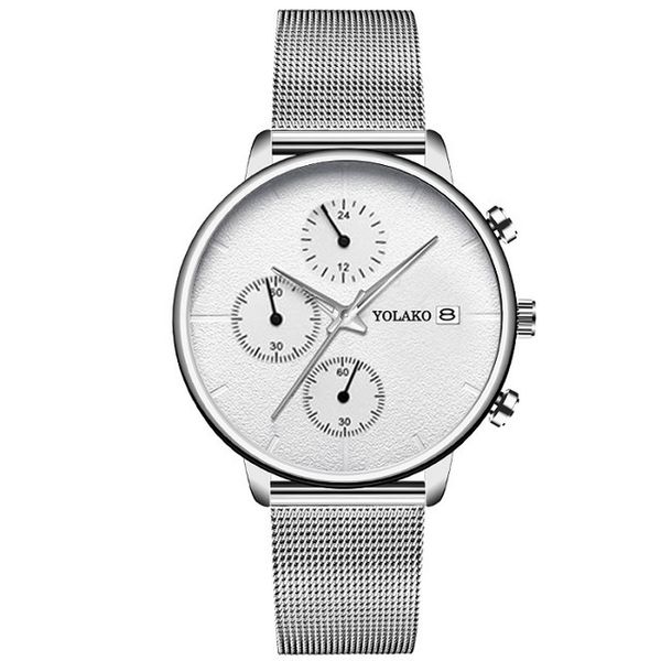 new concept mesh band men's watch business casual calendar watch fashion quartz watches, Slivery;brown
new concept mesh band men's watch business casual calendar watch fashion quartz watches, Slivery;brown