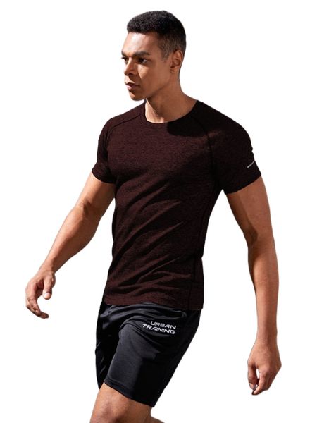 men reflective detail marled stitching raglan sleeve sports tee v3zh#, White;black
men reflective detail marled stitching raglan sleeve sports tee v3zh#, White;black