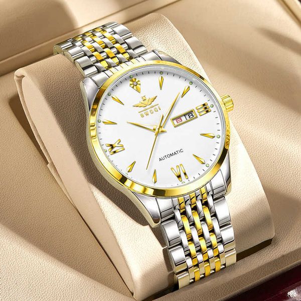 watches waterproof double calendar luminous full-automatic transparent mechanical watch tide men's watch, Slivery;brown
watches waterproof double calendar luminous full-automatic transparent mechanical watch tide men's watch, Slivery;brown