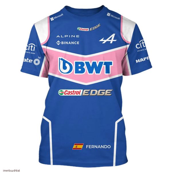 2022 summer f1 racing team short sleeve t shirts bwt alpine fernando alonso driver formula one moto motorcycle riding quick dry suit, White;black
2022 summer f1 racing team short sleeve t shirts bwt alpine fernando alonso driver formula one moto motorcycle riding quick dry suit, White;black